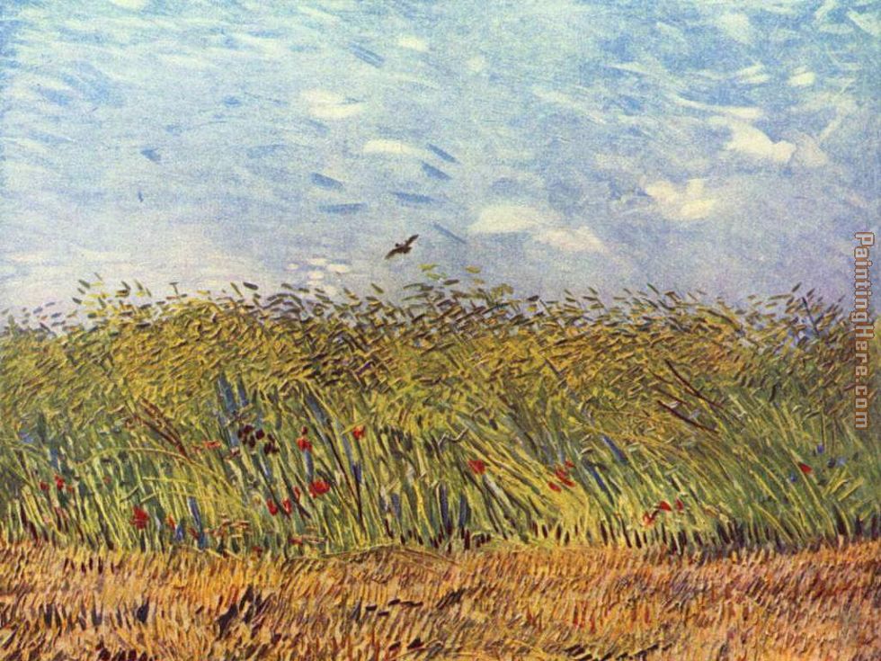 Wheatfield with a Lark painting - Vincent van Gogh Wheatfield with a Lark art painting